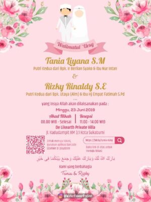 Template Undangan Blossom Pink Elegan