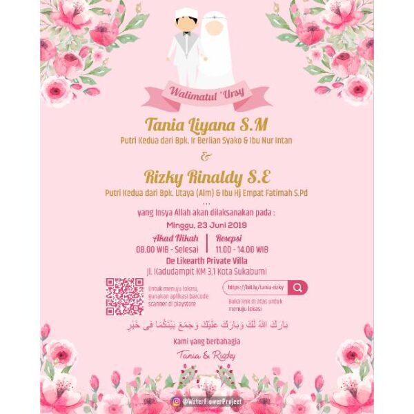 Template Undangan Blossom Pink Elegan