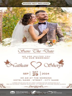 10+ Template Undangan Outdoor Wedding PSD