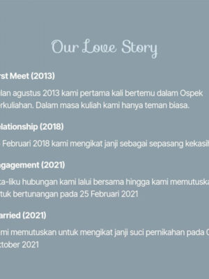 Template Undangan Love Story Timeline AE