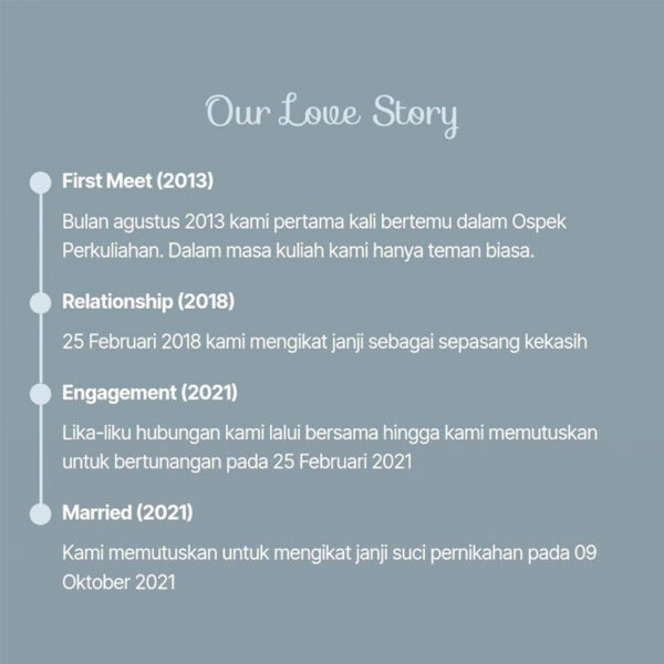 Template Undangan Love Story Timeline AE