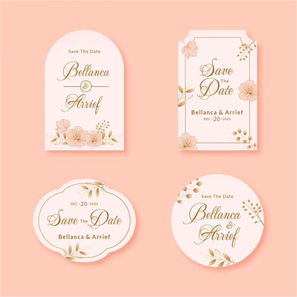 20+ Template Label Nama Souvenir Wedding PSD