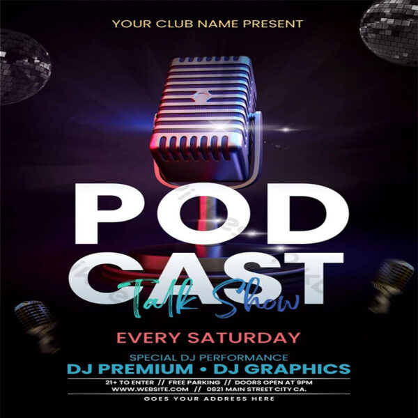 Template Undangan Digital Audio Podcast AE