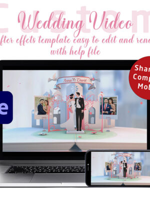 3D Motion Graphics Wedding Invitation AE