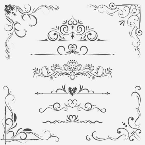 20+ Desain Ornamen Vintage Undangan AI