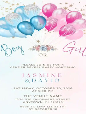 10+ Template Kartu Undangan Baby Gender Reveal
